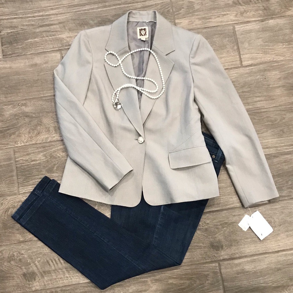 NWT Anne Klein fully lined taupe blazer